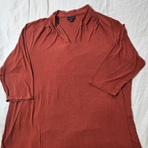 J. Jill Women's Rust Long Sleeve Tee